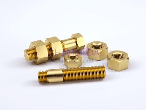 Jcbi India Round Brass Nut bolt, for Industrial, Packaging Type: Box