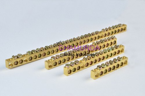 Rectangular Brass Neutral Links, for Industrial, Gold