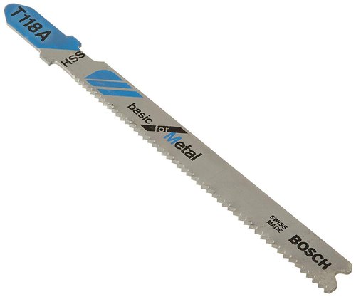 Silver HSS Bosch 2608631964 Jigsaw Blades, Basic for Metal - T118 A for Industrial