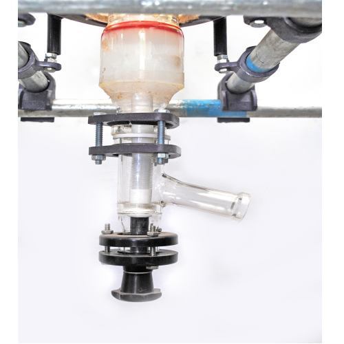 Borosilicate Glass vacuum Bottom Flush Valve, For Industrial