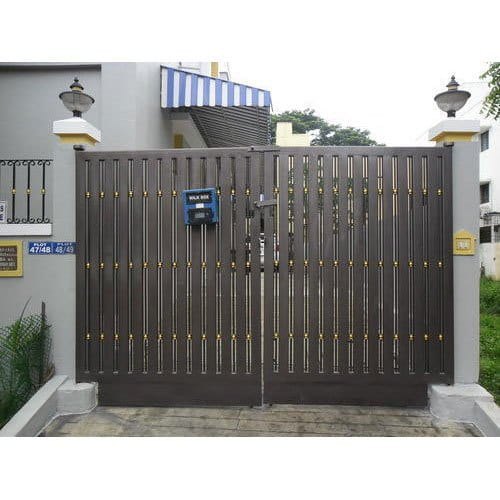 Kashif Art Brown Hinged Boundary Gate Iron, For Home