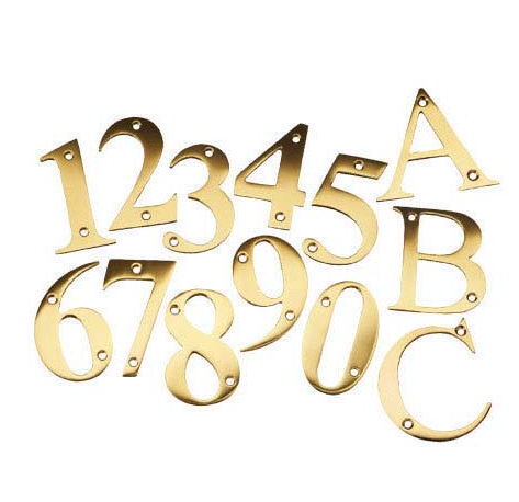 Brass Alphabet And Numericals