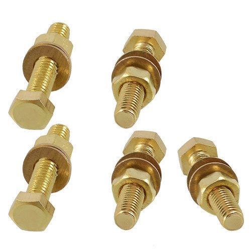 Full Thread Brass Hex Bolt, For Engineering Industry, Size: 4 Mm