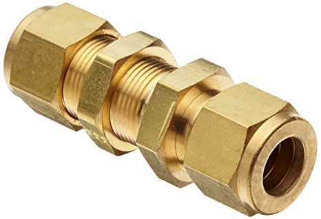 Brass TH262L Bulkhead Union Tube, for Chemical Fertilizer Pipe