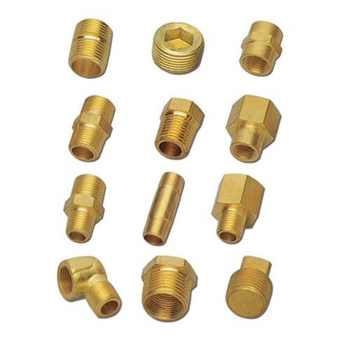 Male, Welded Brass Socketweld Fitting, for Gas Pipe, Gold
