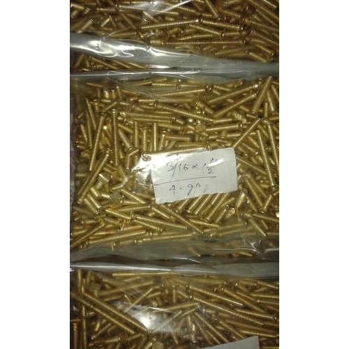 Round Brass Coated Machine Screw, Packaging Type: Packet, for CNC Machine
