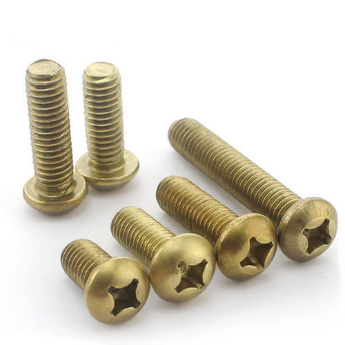 Round Polished Brass Electrical Screw, For Electric Fitting