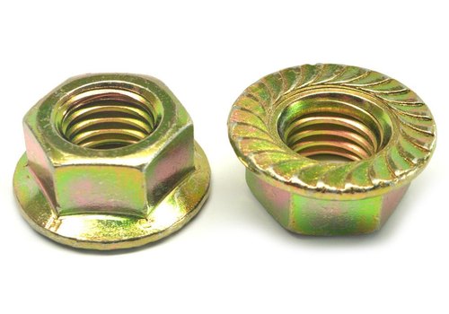 Golden Hexagonal Brass Flange Nut for Industrial