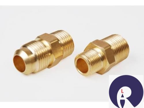 Male Brass Flare Fitting, Size: Surface Finishing