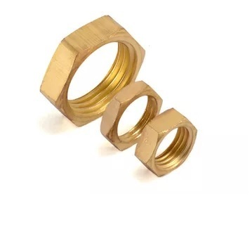 NA Brass flare straight thread lock- nut