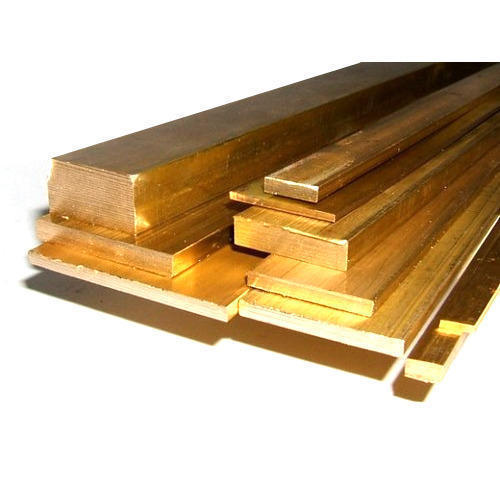 Indian Rectangular Brass Flat Bar, Thickness: 1 Mm To 100 Mm, Mill Finished
