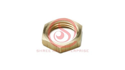 Golden Powder Coated Brass Hex Check Nut, Size: 0.5 Inch To 6 Inch, Packaging Type: Plastic Bag