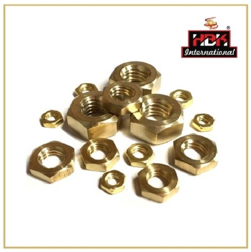 Hbk Hexagonal Brass Hex Nuts, For Industrial