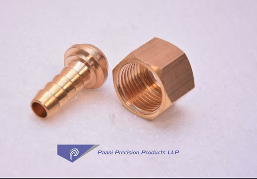 Paani Precision Bronze Brass Hose Barb Nut With Tail