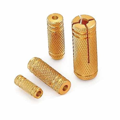 Diamond Knurl Single Groove Brass Inserts