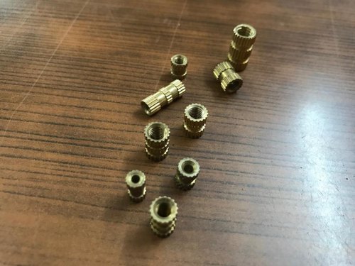 Golden Round Brass Knurling Insert, Packaging Type: Packet, Size: 10mm