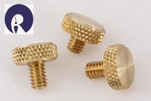 Round Polished Brass Knurling Screw, For Hardware Fitting, Packaging Type: Box