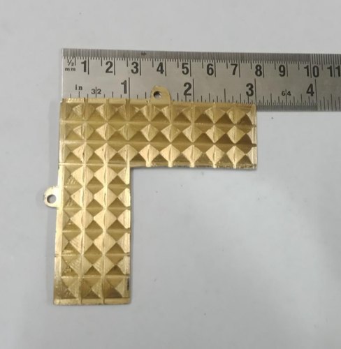 Copper Brass L Shape Pyramid Strip, For Home, Office