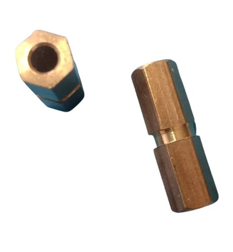 Polished Brass Hexagonal Long Nut