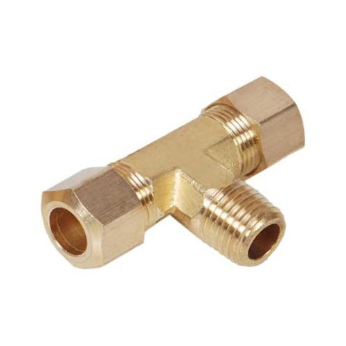 Equal & Reducing Threaded Brass Male Branch Tee, For Gas Pipe
