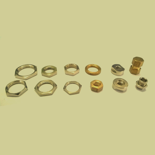 Golden Hexagonal Brass Check Nuts, For Bathroom Fitting, Size: .5 Inch To 6 Inch