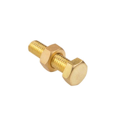 Golden Hexagonal Brass Bolts And Nuts, Size: 08m To 50m, 100