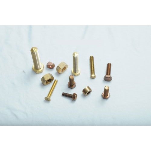 Jcbi India Silver Brass Nut Bolt, for Hardware Fitting, Packaging Type: Box