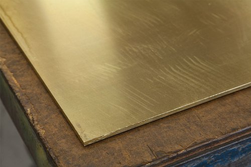 Rectangular Golden Brass Plate, For Industrial, Construction