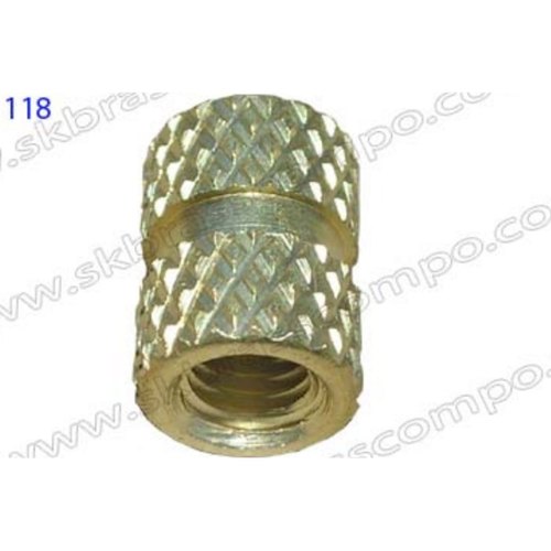 Brass Press In Inserts, Size: M10