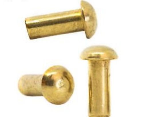 Brass Rivets Round Head Leadfree Below 40 PPM