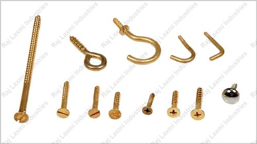 Round Polyurethane Brass Screws, For Hardware Fitting, Packaging Type: Box
