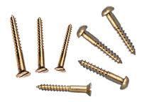 Round Golden Brass Screws