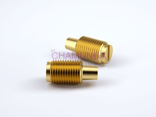 Jcbi India Silver Brass Slotted Grub Screw, Packaging Type: Box
