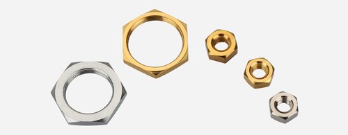Brass, Silver Hexagonal Brass Nuts, for Hardware Fitting