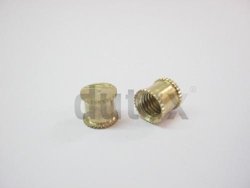 Dutux Golden Brass Threaded Insert Nut, Size: 4 mm to 20 mm, for Hardware Fitting