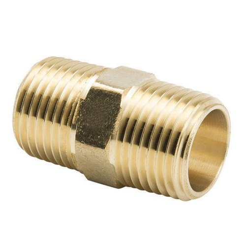 3/4inch Brass Hex Nipple, For Chemical Handling Pipe