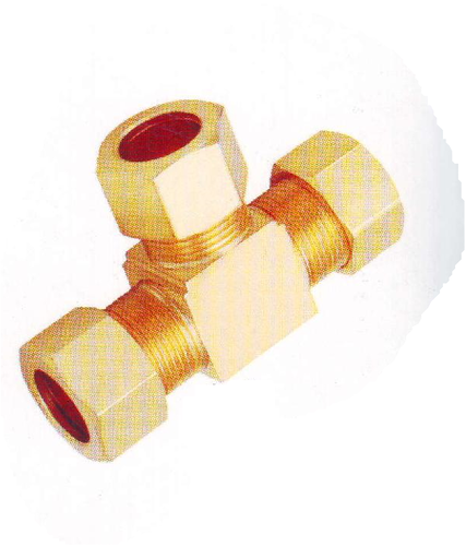 1/2 inch Reducing Brass Union Compression Tee, For Plumbing Pipe
