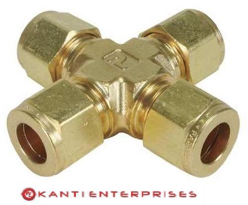 KE Golden Brass Union Cross, Size: 3/4 inch and 1 inch