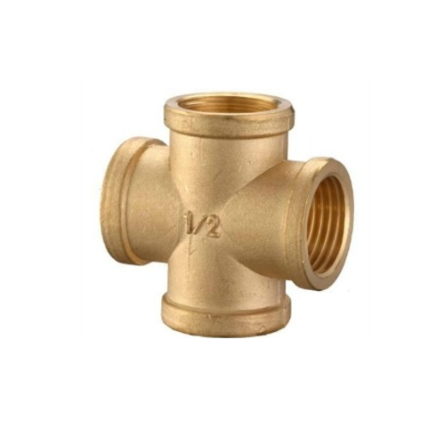 1 Inch Straight Brass Union Cross Tee, For Hydraulic Pipe
