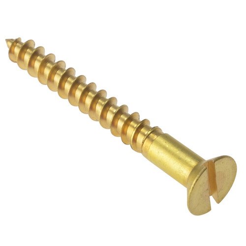 Round Jcbi India Brass Wood Screw, Packaging Type: Box