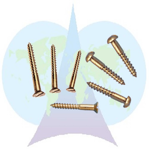 Parshva India Golden Brass Wood Screw, Size: 60 Mm, Packaging Type: Packet