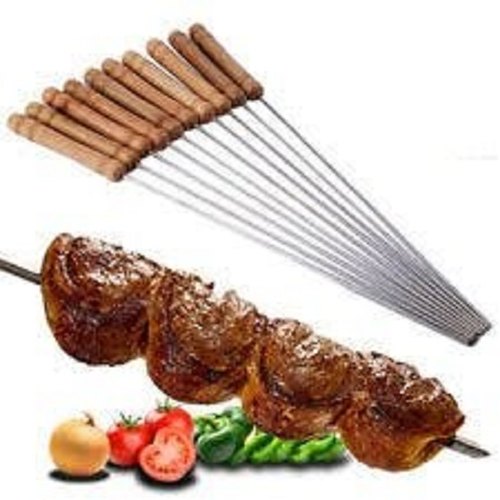 BRIDGE2SHOPPING Silver Barbecue Stainless Steel Skewers