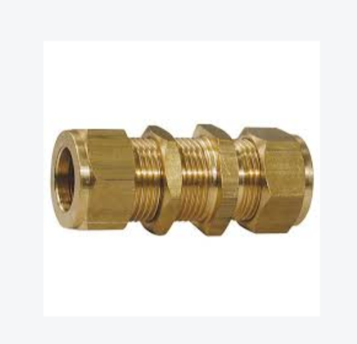 Brass Tube Bulkhead Coupler, Size: 3/4 inch