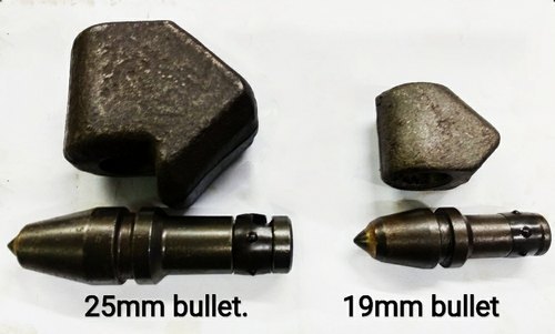 Reduced Shank Bullet Bits Rock Auger Trencher, Overall Length: 19 To 25