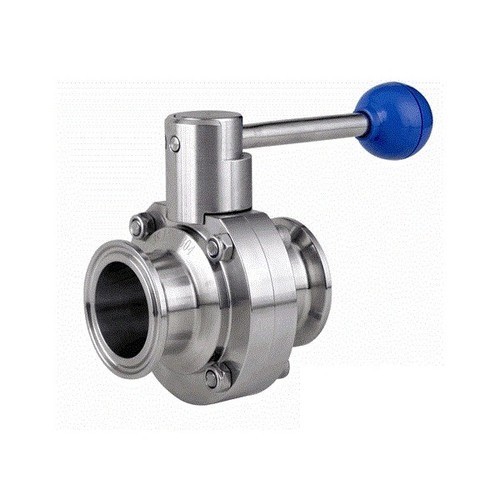perfect Miror Finish Tri Clamp Stainless Steel Butterfly Valve, For dairy and pharma, Tc