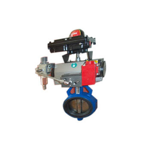 Butterfly Valve Wafer With Pneumatic Actuator Operation