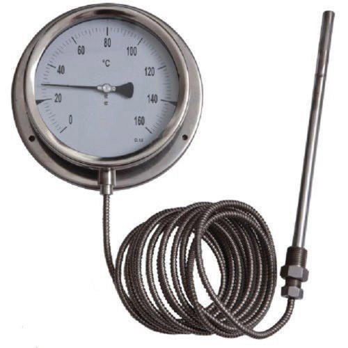 Pointer 0 To 1200 Capillary Temperature Gauge, For Industrial