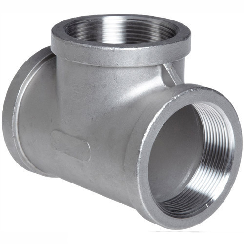 Carbon Steel Threaded Reducing Tee, Size: 1 inch