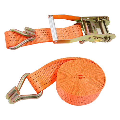 Orange Polyester Cargo Ratchet Lashing Belt with hook, 5 Mtr, Size/Capacity: 1 Ton
