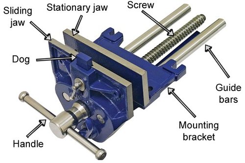 Cast Iron Woodwork Vice, For Usage For Wood Work, Base Type: Fixed